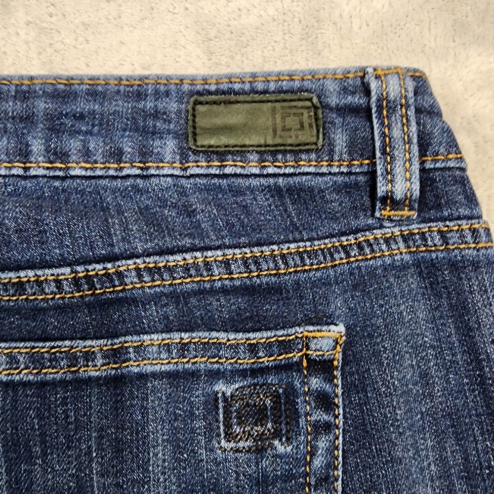 Liz Claiborne Jeans Womens 12 Blue Mid Rise Classic Fit Straight Stretch Denim - Picture 4 of 12